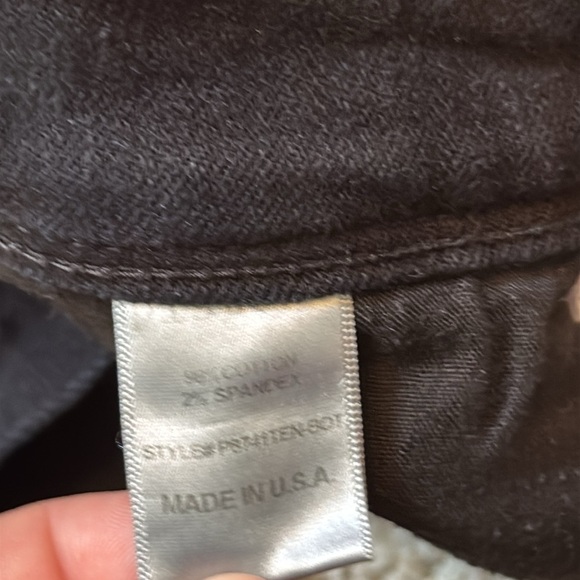 Pistola Frayed Fringe Crop Flare Jeans Black - Picture 9 of 13